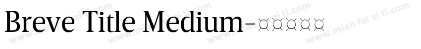 Breve Title Medium字体转换